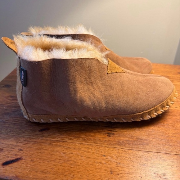 L.L. Bean Brown Suede Shearling Boots - Picture 2 of 6